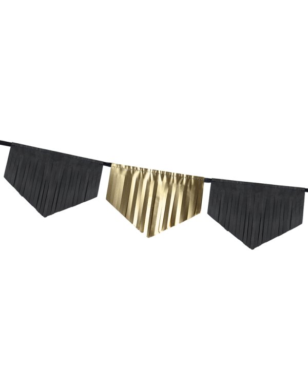 Scalloped fringe garland, mix, 3m