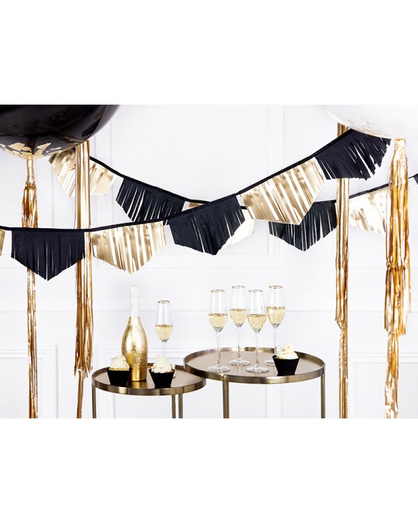 Scalloped fringe garland, mix, 3m