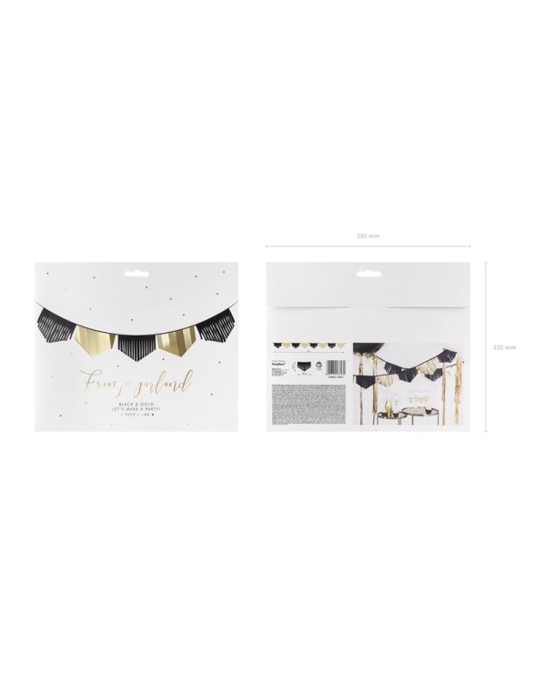 Scalloped fringe garland, mix, 3m