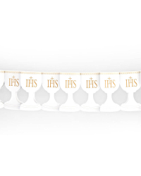Paper garland IHS Chalice, white, 3m
