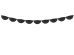 Tissue garland Rosettes, black, 3m