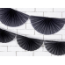 Tissue garland Rosettes, black, 3m