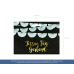 Tissue garland Rosettes, black, 3m
