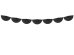 Tissue garland Rosettes, black, 3m