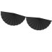 Tissue garland Rosettes, black, 3m