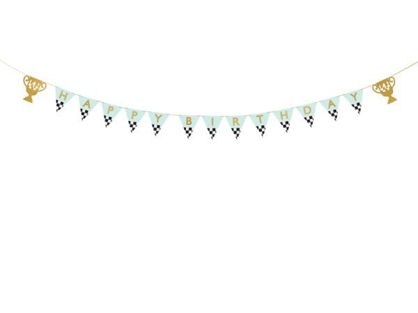 Banner Happy Birthday Trophy Cup, 2.5 m, mix