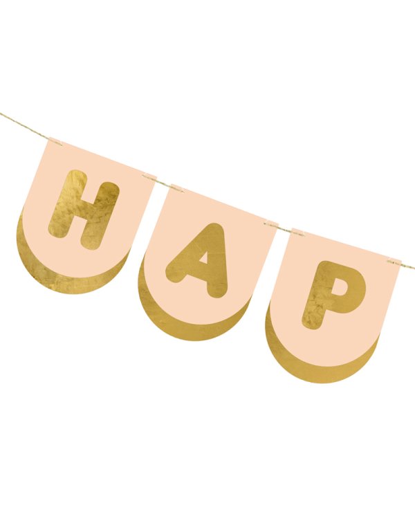 Happy Birthday Horses banner, 13 x 150 cm