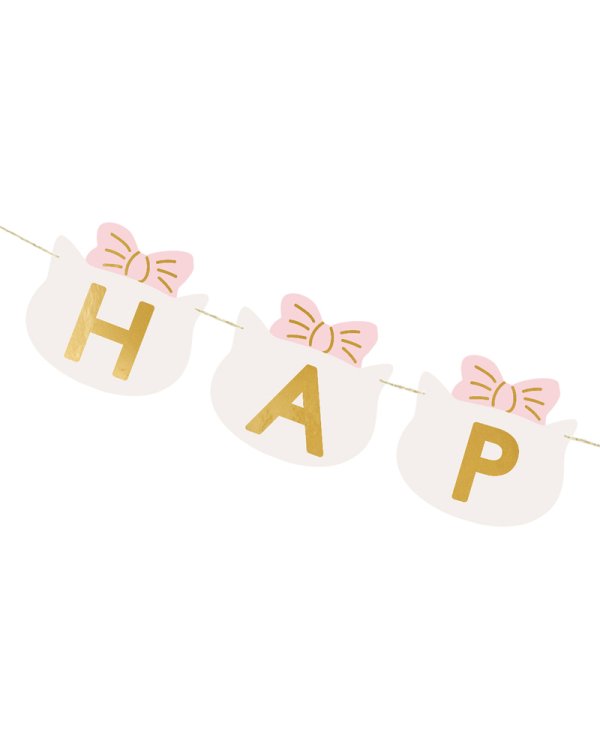 Banner Happy Birthday Cats, 2.8 m, mix