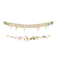 Banner Happy Birthday Safari, 180 cm, mix