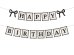 Banner Happy Birthday Bows, 100 cm, cream-black