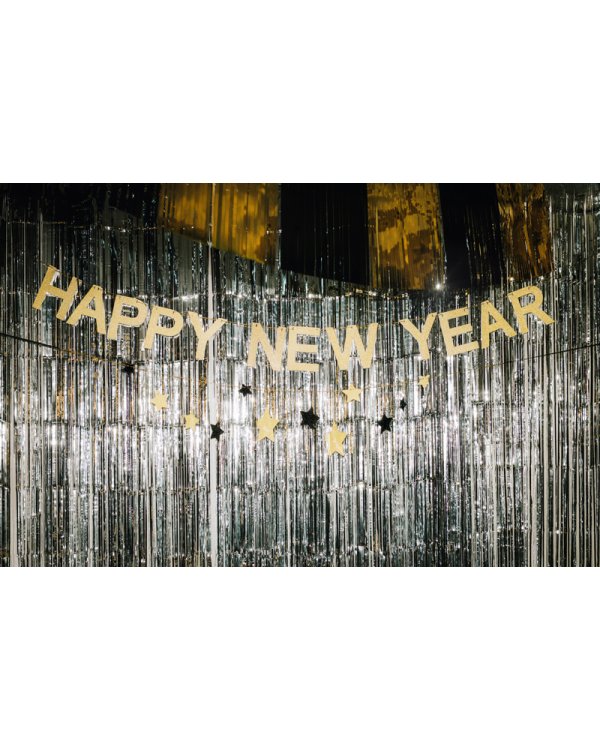 Дополнительное изображение книги «Banner Happy New Year with stars, 300 cm, gold»