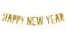 Banner Happy New Year, gold, 10 x 90 cm