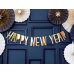 Banner Happy New Year, gold, 10 x 90 cm Banner Happy New Year, gold, 10 x 90 cm