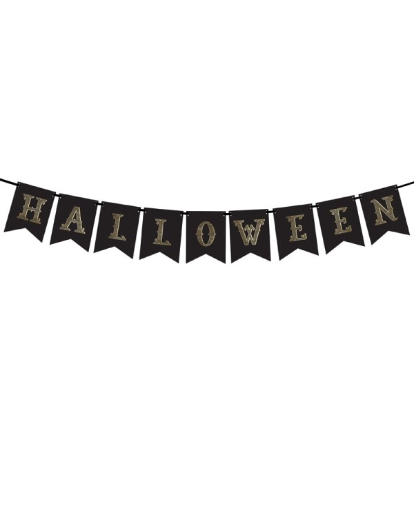 Banner Halloween, black, 20x175 cm