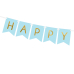 Banner Happy Birthday, light blue, 15 x 175 cm