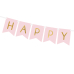 Banner Happy Birthday, light pink, 15 x 175 cm