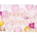 Banner Happy Birthday, light pink, 15 x 175 cm