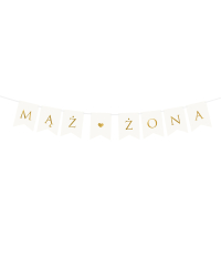 Banner Mąż Żona, white, 15 x 110 cm