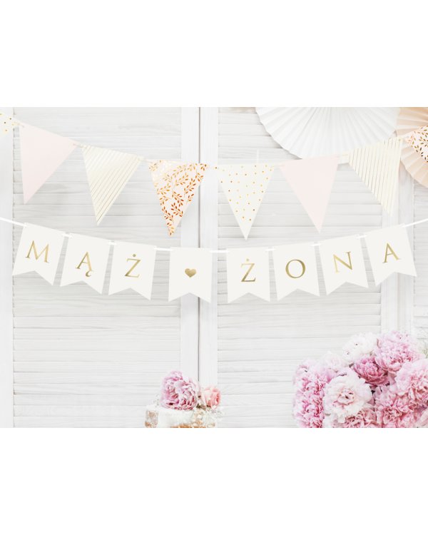 Banner Mąż Żona, white, 15 x 110 cm