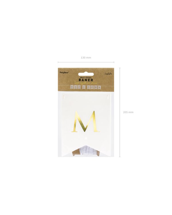 Banner Mąż Żona, white, 15 x 110 cm