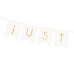 Banner Just Married, white, 15 x 155 cm