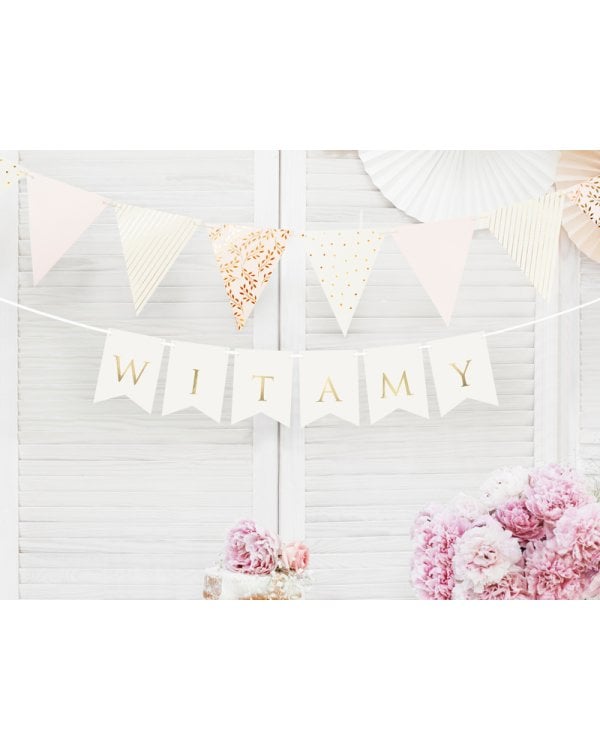 Banner Witamy, white, 15 x 80 cm
