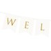 Banner Welcome, white, 15 x 95 cm