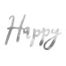 Banner Happy Birthday, silver, 16.5x62cm Banner Happy Birthday, silver, 16.5x62cm