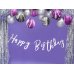 Banner Happy Birthday, silver, 16.5x62cm Banner Happy Birthday, silver, 16.5x62cm