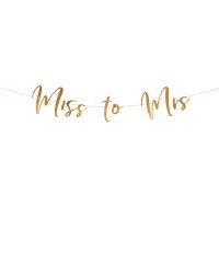 Banner Miss to Mrs, rose gold, 18x76cm
