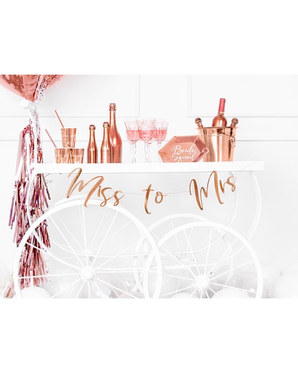 Banner Miss to Mrs, rose gold, 18x76cm