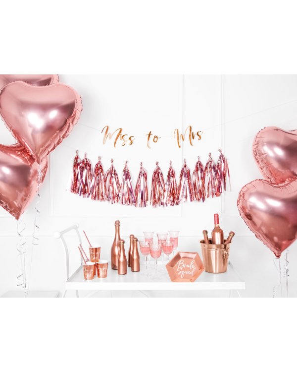 Banner Miss to Mrs, rose gold, 18x76cm