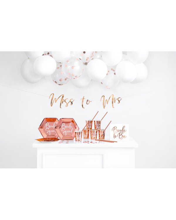 Banner Miss to Mrs, rose gold, 18x76cm