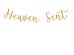 Banner Heaven Sent, gold, 14.5x85cm