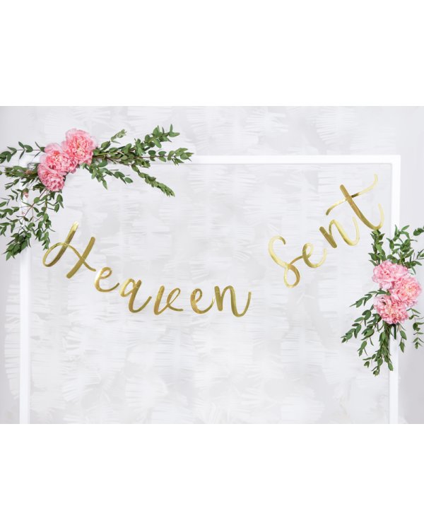 Banner Heaven Sent, gold, 14.5x85cm