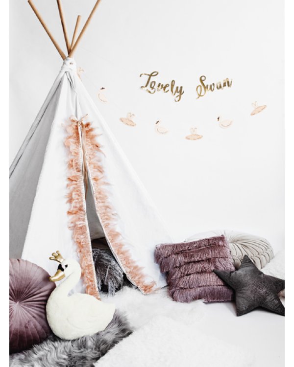 Banner Lovely Swan, mirror gold, 64x21.3cm
