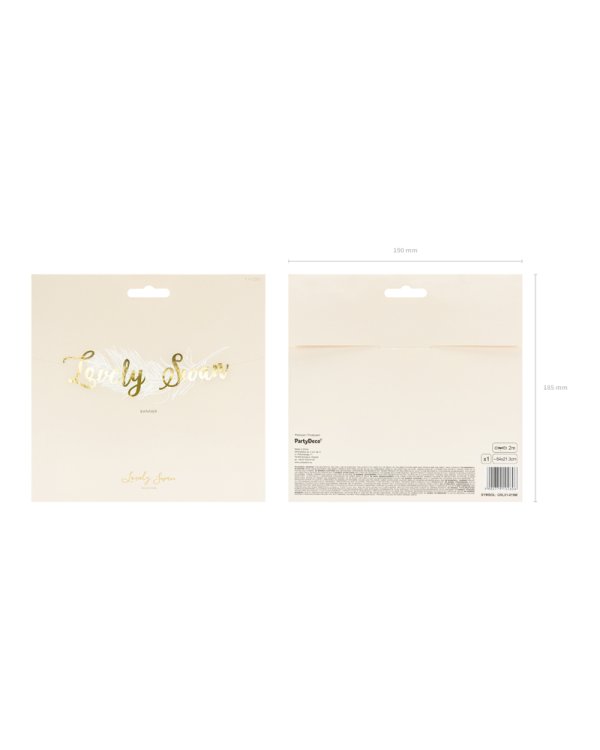 Banner Lovely Swan, mirror gold, 64x21.3cm