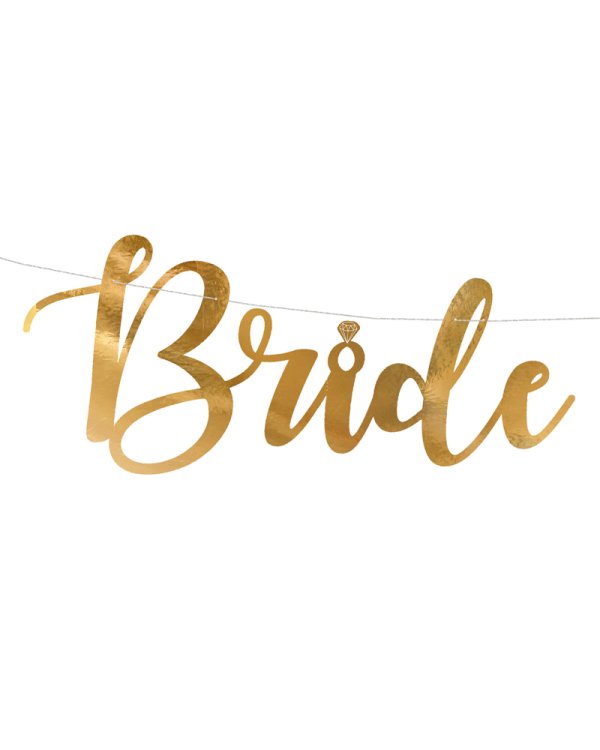 Banner Bride to be, gold, 80x19cm