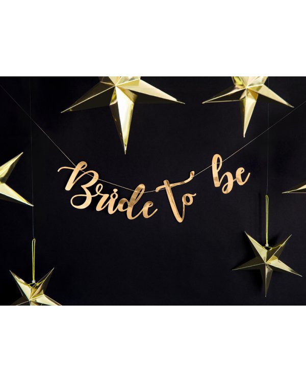 Banner Bride to be, gold, 80x19cm