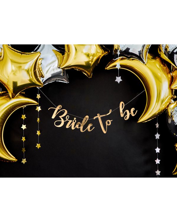 Banner Bride to be, gold, 80x19cm