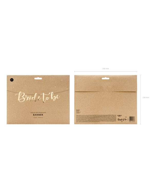 Banner Bride to be, gold, 80x19cm