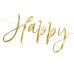 Banner Happy New Year,  gold, 66x18cm