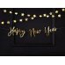 Banner Happy New Year,  gold, 66x18cm
