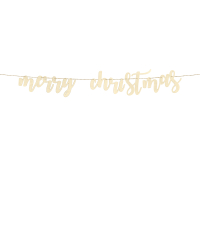 Wooden banner Merry Christmas, 87x17cm