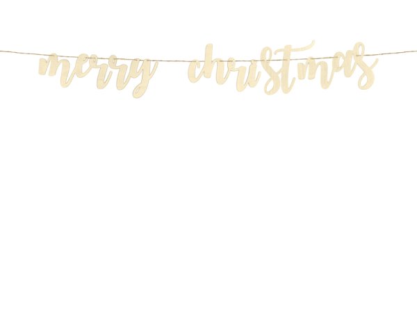 Wooden banner Merry Christmas, 87x17cm