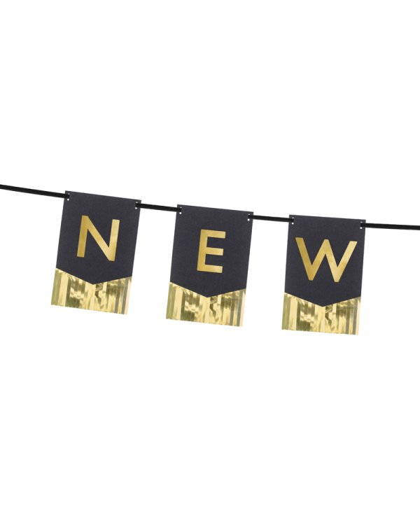 Banner Happy New Year, 135x16,5 cm