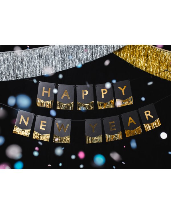 Banner Happy New Year, 135x16,5 cm