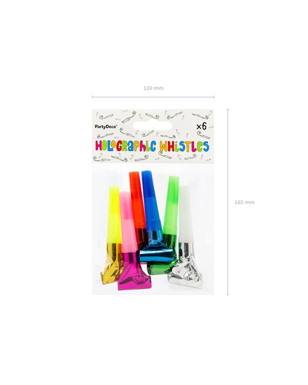 Whistles, mix (1 pkt / 6 pc.)