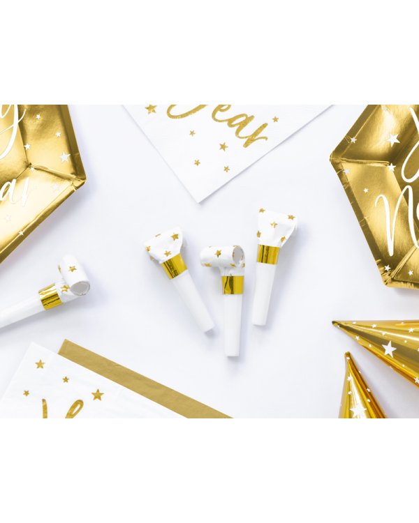 Paper whistles Stars, white (1 pkt / 6 pc.)