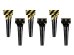 Обложка книги «Paper whistles, 28 cm, black and gold (1 pkt / 6 pc.)»